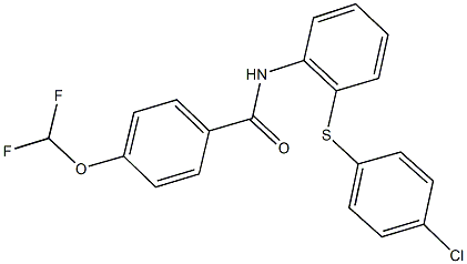 N-{2-[(4-chlorophenyl)sulfanyl]phenyl}-4-(difluoromethoxy)benzamide Struktur