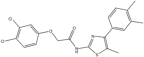 2-(3,4-dichlorophenoxy)-N-[4-(3,4-dimethylphenyl)-5-methyl-1,3-thiazol-2-yl]acetamide Struktur