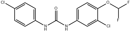 N-[3-chloro-4-(difluoromethoxy)phenyl]-N'-(4-chlorophenyl)urea Struktur