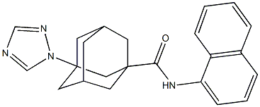 N-(1-naphthyl)-3-(1H-1,2,4-triazol-1-yl)-1-adamantanecarboxamide Struktur