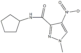 N-cyclopentyl-4-nitro-1-methyl-1H-pyrazole-3-carboxamide Struktur