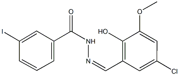 N'-(5-chloro-2-hydroxy-3-methoxybenzylidene)-3-iodobenzohydrazide Struktur