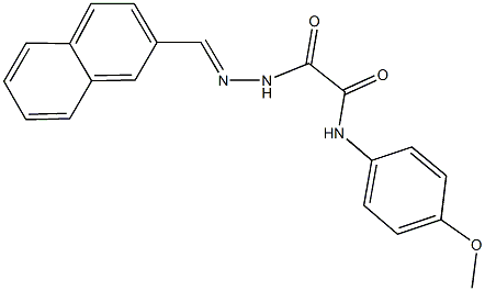 N-(4-methoxyphenyl)-2-[2-(2-naphthylmethylene)hydrazino]-2-oxoacetamide Struktur