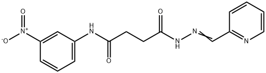 N-{3-nitrophenyl}-4-oxo-4-[2-(2-pyridinylmethylene)hydrazino]butanamide Struktur