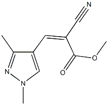 methyl 2-cyano-3-(1,3-dimethyl-1H-pyrazol-4-yl)acrylate Struktur