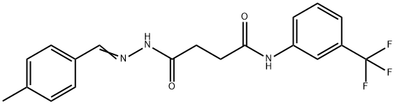 4-[2-(4-methylbenzylidene)hydrazino]-4-oxo-N-[3-(trifluoromethyl)phenyl]butanamide Struktur