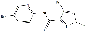 4-bromo-N-(5-bromo-2-pyridinyl)-1-methyl-1H-pyrazole-3-carboxamide Struktur