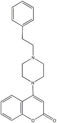 4-[4-(2-phenylethyl)-1-piperazinyl]-2H-chromen-2-one Struktur