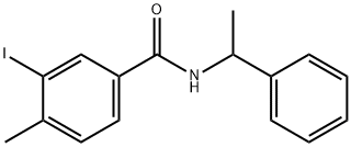 3-iodo-4-methyl-N-(1-phenylethyl)benzamide Struktur