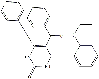 5-benzoyl-4-(2-ethoxyphenyl)-6-phenyl-3,4-dihydro-2(1H)-pyrimidinone Struktur