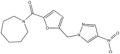 1-[5-({4-nitro-1H-pyrazol-1-yl}methyl)-2-furoyl]azepane Struktur