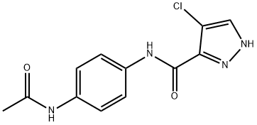 N-[4-(acetylamino)phenyl]-4-chloro-1H-pyrazole-3-carboxamide Struktur