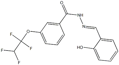 N'-(2-hydroxybenzylidene)-3-(1,1,2,2-tetrafluoroethoxy)benzohydrazide Struktur