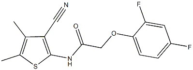 N-(3-cyano-4,5-dimethyl-2-thienyl)-2-(2,4-difluorophenoxy)acetamide Struktur