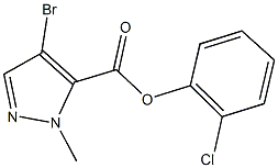 2-chlorophenyl 4-bromo-1-methyl-1H-pyrazole-5-carboxylate Struktur