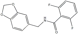 N-(1,3-benzodioxol-5-ylmethyl)-2,6-difluorobenzamide Struktur