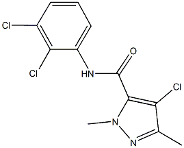 4-chloro-N-(2,3-dichlorophenyl)-1,3-dimethyl-1H-pyrazole-5-carboxamide Struktur