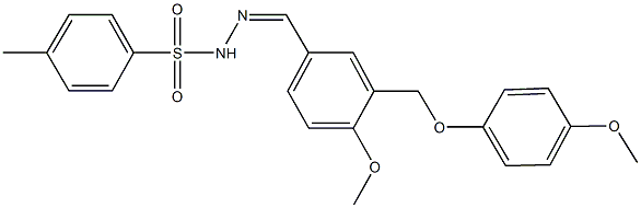 N'-{4-methoxy-3-[(4-methoxyphenoxy)methyl]benzylidene}-4-methylbenzenesulfonohydrazide Struktur