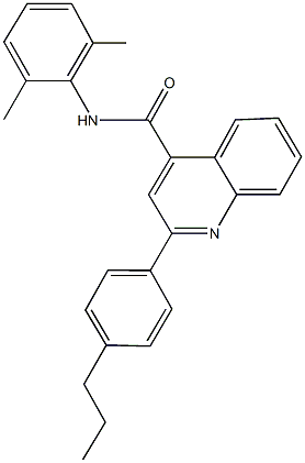 N-(2,6-dimethylphenyl)-2-(4-propylphenyl)-4-quinolinecarboxamide Struktur