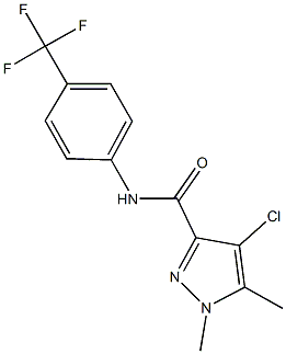 4-chloro-1,5-dimethyl-N-[4-(trifluoromethyl)phenyl]-1H-pyrazole-3-carboxamide Struktur