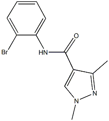 N-(2-bromophenyl)-1,3-dimethyl-1H-pyrazole-4-carboxamide Struktur