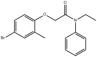 2-(4-bromo-2-methylphenoxy)-N-ethyl-N-phenylacetamide Struktur