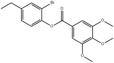 2-bromo-4-ethylphenyl 3,4,5-trimethoxybenzoate Struktur