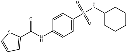 N-{4-[(cyclohexylamino)sulfonyl]phenyl}-2-thiophenecarboxamide Struktur