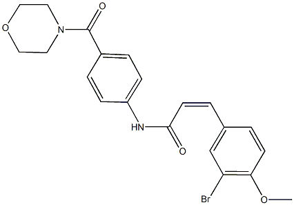 3-(3-bromo-4-methoxyphenyl)-N-[4-(4-morpholinylcarbonyl)phenyl]acrylamide Struktur