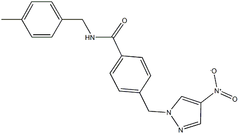 4-({4-nitro-1H-pyrazol-1-yl}methyl)-N-(4-methylbenzyl)benzamide Struktur