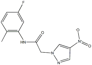 N-(5-fluoro-2-methylphenyl)-2-{4-nitro-1H-pyrazol-1-yl}acetamide Struktur