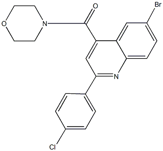 6-bromo-2-(4-chlorophenyl)-4-(4-morpholinylcarbonyl)quinoline Struktur