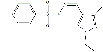 N'-[(1-ethyl-3-methyl-1H-pyrazol-4-yl)methylene]-4-methylbenzenesulfonohydrazide Struktur