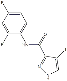 N-(2,4-difluorophenyl)-4-iodo-1H-pyrazole-3-carboxamide Struktur