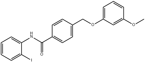 N-(2-iodophenyl)-4-[(3-methoxyphenoxy)methyl]benzamide Struktur