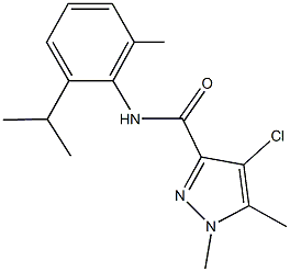 4-chloro-N-(2-isopropyl-6-methylphenyl)-1,5-dimethyl-1H-pyrazole-3-carboxamide Struktur