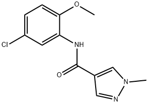 N-(5-chloro-2-methoxyphenyl)-1-methyl-1H-pyrazole-4-carboxamide Struktur