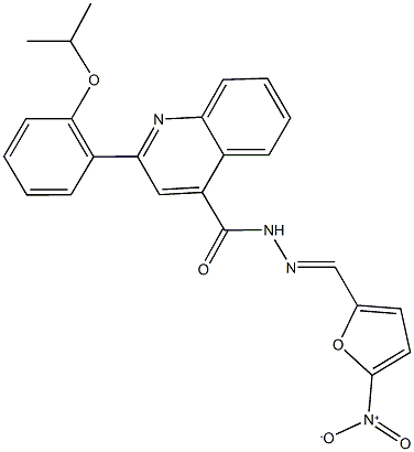 N'-({5-nitro-2-furyl}methylene)-2-(2-isopropoxyphenyl)-4-quinolinecarbohydrazide Struktur