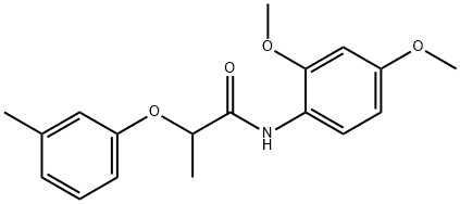 N-(2,4-dimethoxyphenyl)-2-(3-methylphenoxy)propanamide Struktur