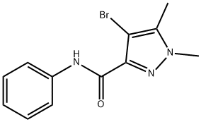 4-bromo-1,5-dimethyl-N-phenyl-1H-pyrazole-3-carboxamide Struktur