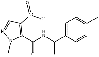 4-nitro-1-methyl-N-[1-(4-methylphenyl)ethyl]-1H-pyrazole-5-carboxamide Struktur