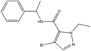 4-bromo-1-ethyl-N-(1-phenylethyl)-1H-pyrazole-5-carboxamide Struktur