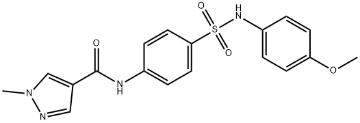 N-{4-[(4-methoxyanilino)sulfonyl]phenyl}-1-methyl-1H-pyrazole-4-carboxamide Struktur