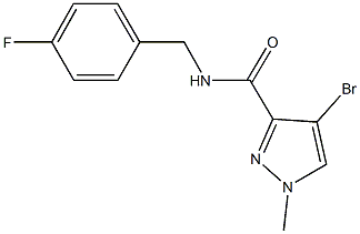 4-bromo-N-(4-fluorobenzyl)-1-methyl-1H-pyrazole-3-carboxamide Struktur