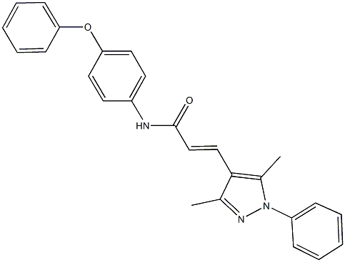 3-(3,5-dimethyl-1-phenyl-1H-pyrazol-4-yl)-N-(4-phenoxyphenyl)acrylamide Struktur