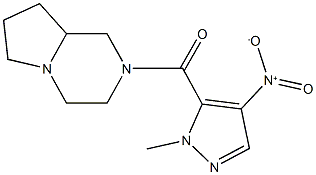 2-({4-nitro-1-methyl-1H-pyrazol-5-yl}carbonyl)octahydropyrrolo[1,2-a]pyrazine Struktur