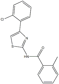 N-[4-(2-chlorophenyl)-1,3-thiazol-2-yl]-2-methylbenzamide Struktur