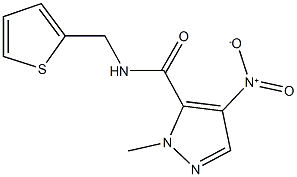 4-nitro-1-methyl-N-(2-thienylmethyl)-1H-pyrazole-5-carboxamide Struktur