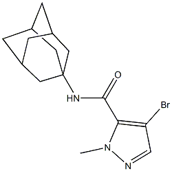 N-(1-adamantyl)-4-bromo-1-methyl-1H-pyrazole-5-carboxamide Struktur