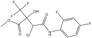 methyl 3-chloro-4-(2,4-difluoroanilino)-2-hydroxy-4-oxo-2-(trifluoromethyl)butanoate Struktur